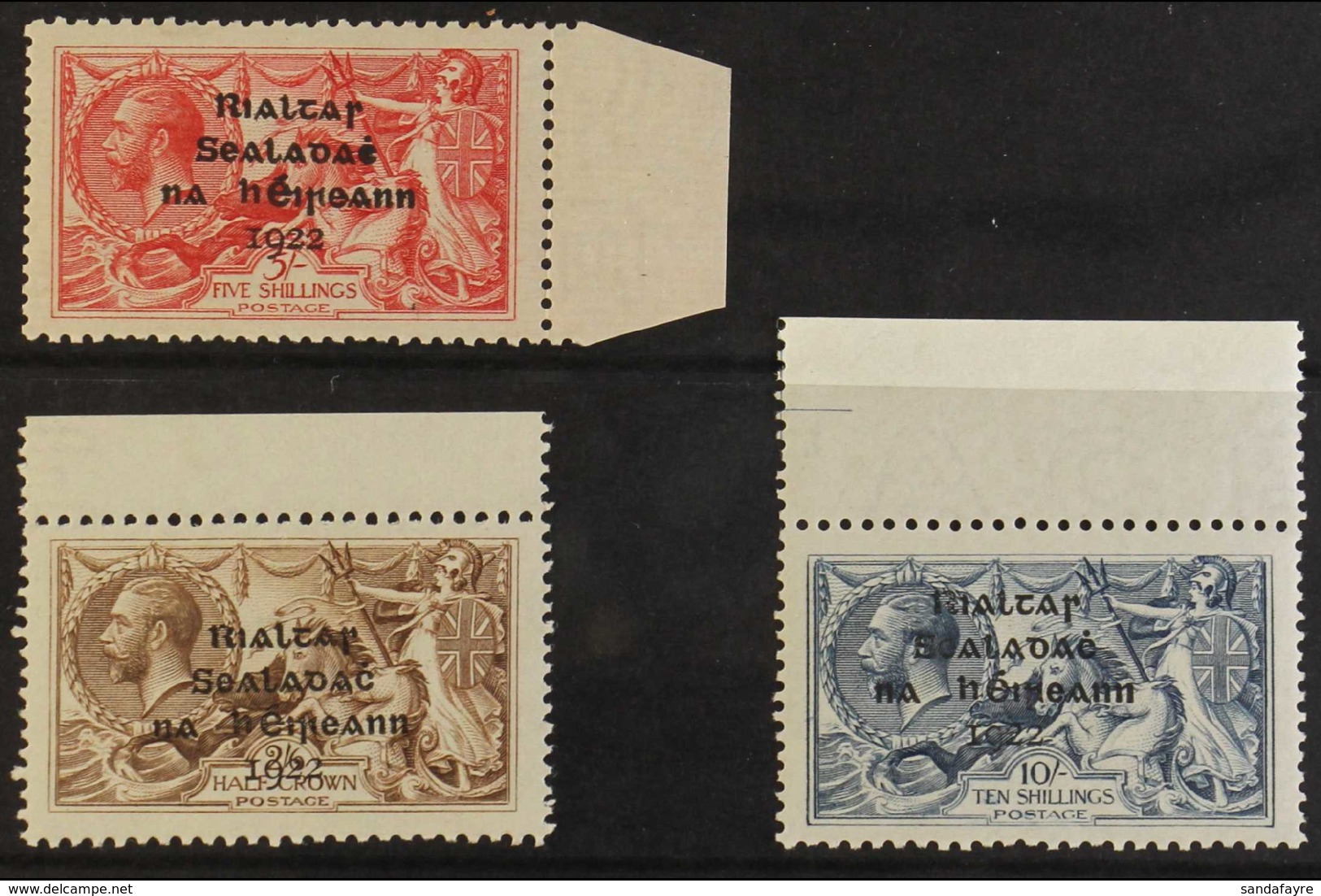 1922  Dollard Overprinted Seahorse Set Complete, SG 17/21, Never Hinged Mint. Superb (3 Stamps) For More Images, Please  - Altri & Non Classificati