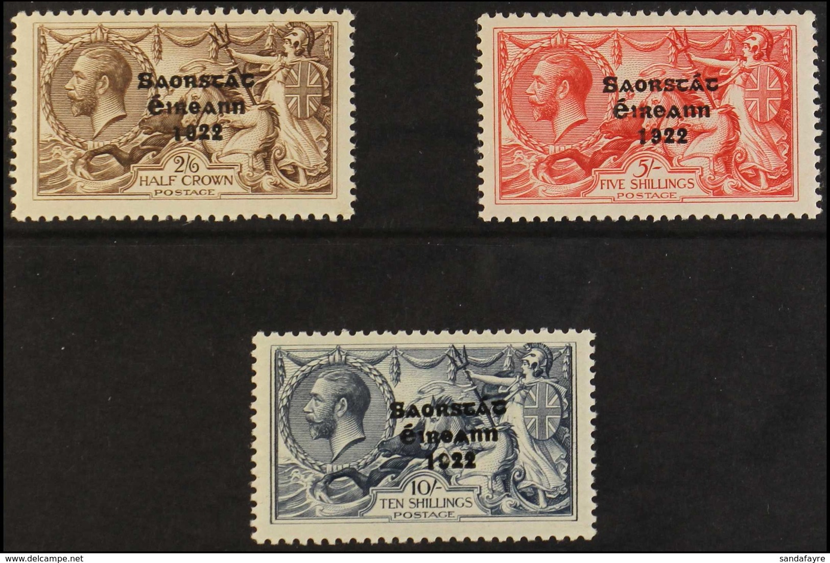 1927-28  Wide Date Opt'd Seahorse Set Complete, SG 86/8, Never Hinged Mint (3 Stamps) For More Images, Please Visit Http - Altri & Non Classificati