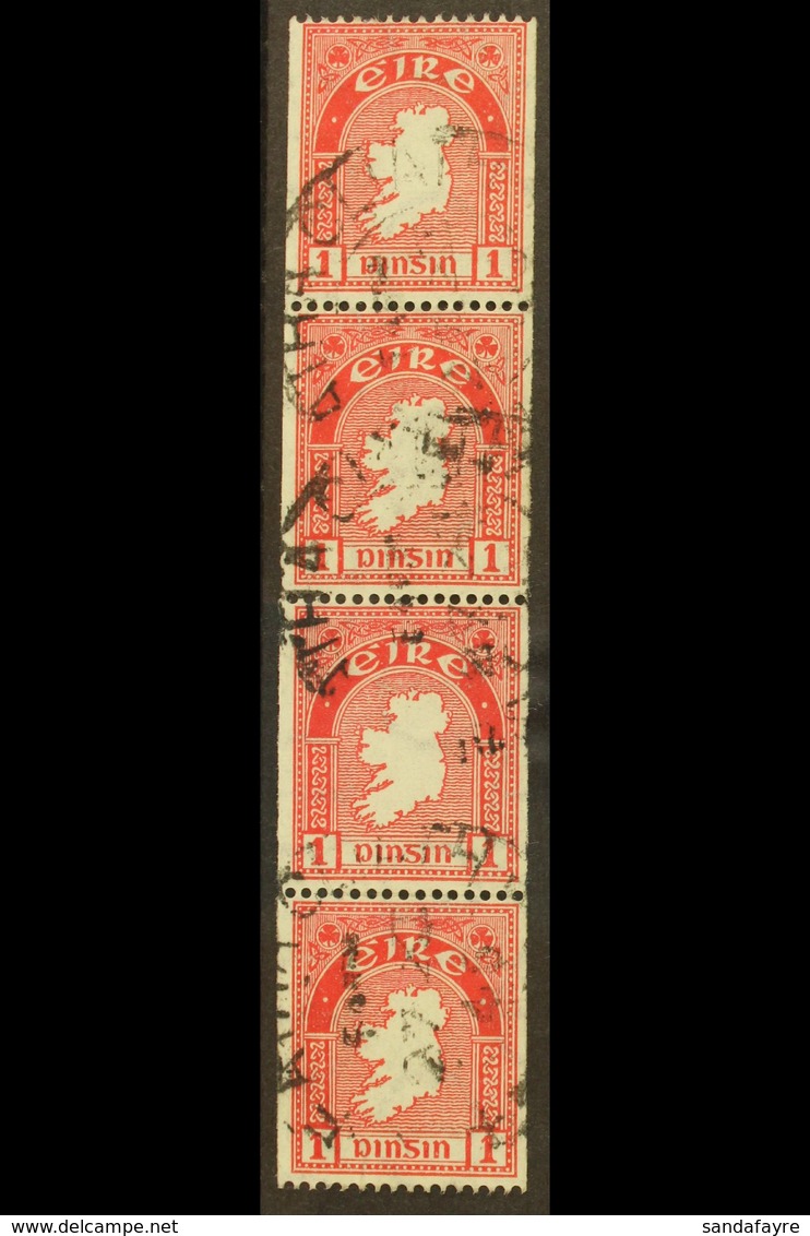 1946 COIL STAMPS  1d Carmine Perf 15 X Imperf, Watermark Upright SG 112c, Fine Cds Strip Of Four, Well Centered. For Mor - Andere & Zonder Classificatie