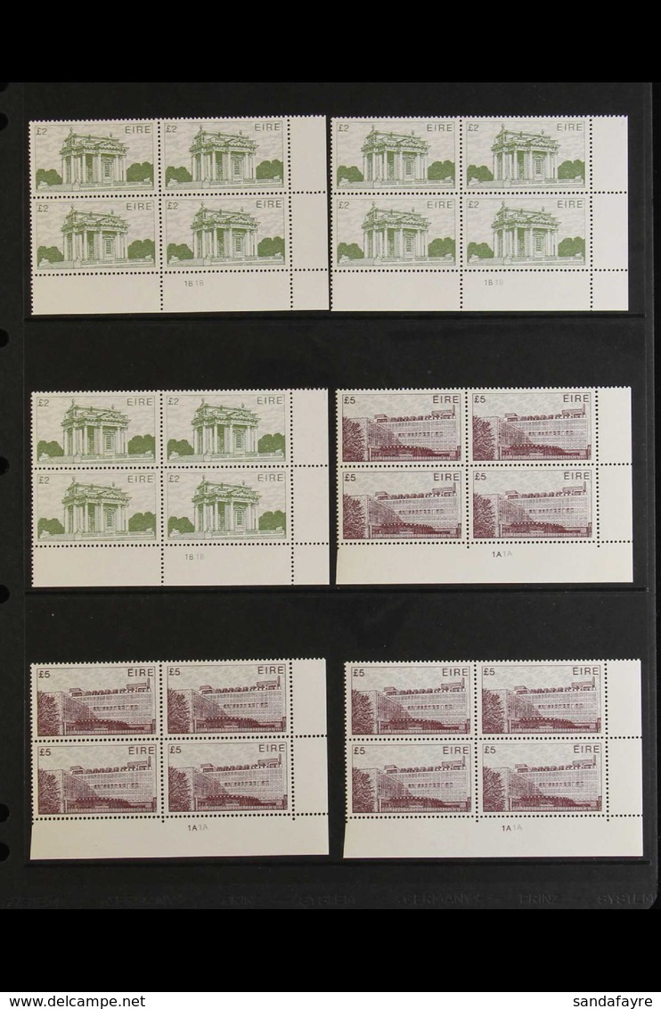 1982-90 ARCHITECTURE PLATE BLOCK COLLECTION.  A Complete Set Of 28 Values, SG 532/51a In Never Hinged Mint Plate Blocks  - Altri & Non Classificati