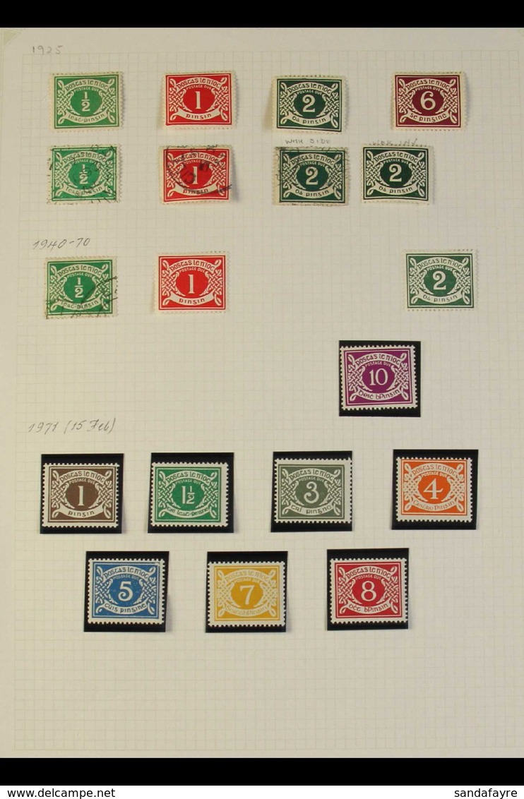 POSTAGE DUES  1925-1988 Chiefly Very Fine Mint Collection. With 1925 Set Mint, Plus Set To 2d (this With Sideways Waterm - Altri & Non Classificati