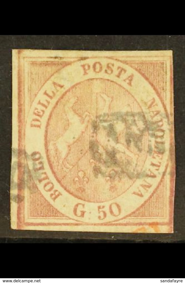 NAPLES  1858 50gr Brownish Red, Sass 14, Fine Used With Just Clear To Ample Margins All Round, Clear Impression And Ligh - Zonder Classificatie