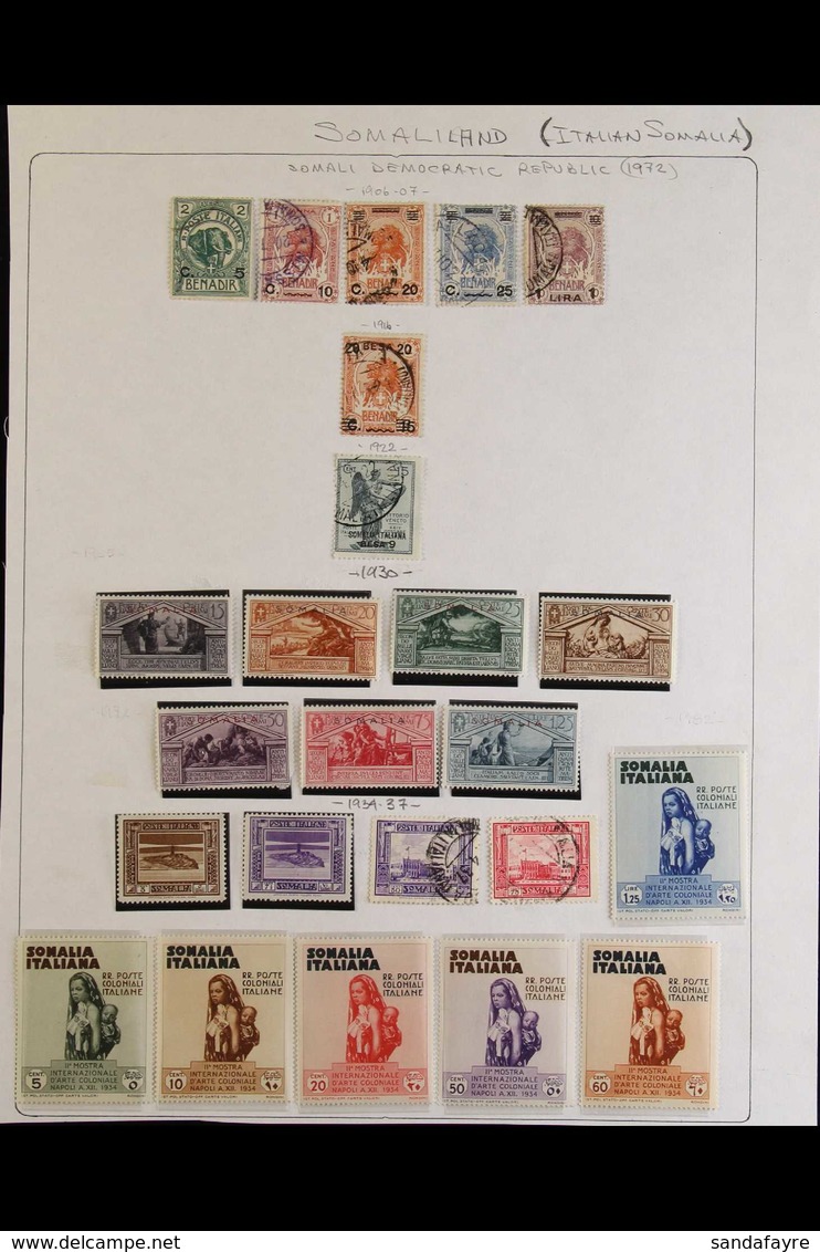 SOMALIA  1906-1936 Small Fine Mint & Used Chiefly All Different Collection On Leaves, Includes 1906-16 5c On 2b & 10c On - Andere & Zonder Classificatie