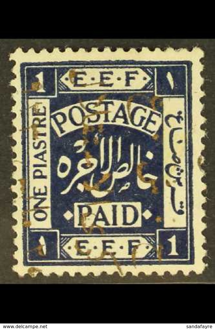 1923  1p Independence Commem, Ovptd In Gold Reading Upwards, SG 103B, Very Fine Mint. For More Images, Please Visit Http - Jordanie