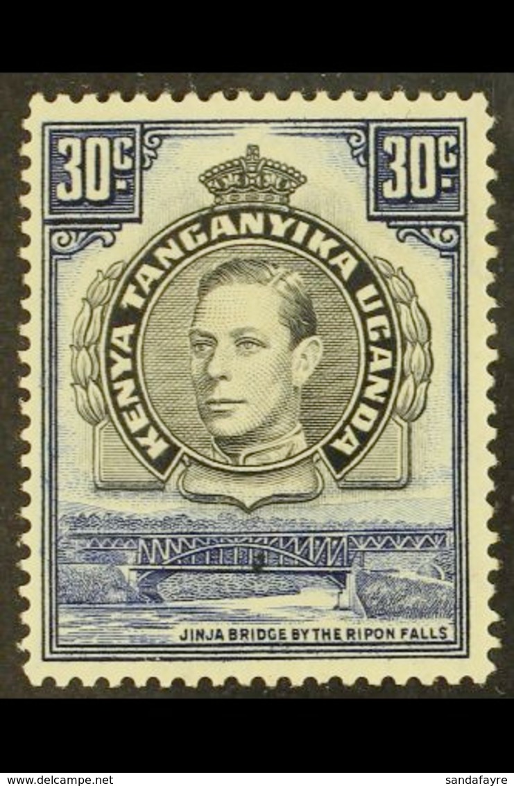1938-54  30c Black And Dull Violet-blue, Perf 14, SG 141a, Very Fine Mint. For More Images, Please Visit Http://www.sand - Vide