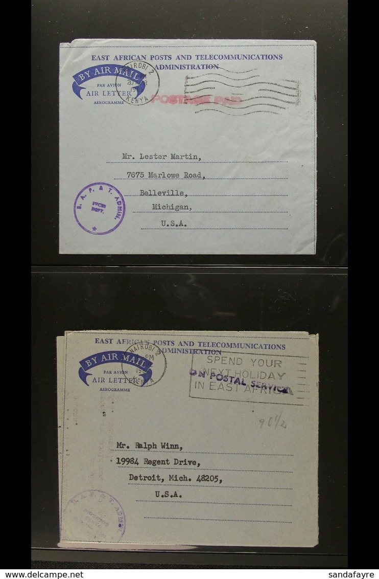 1966-71 OFFICIAL AEROGRAMMES  Official "Postage Paid" Or "On Postal Service" Aerogrammes - A Fascinating Collection Of S - Vide