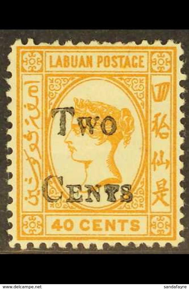 1892  2c. On 40c Ochre, SG 49, Mint, Tiny Thin. For More Images, Please Visit Http://www.sandafayre.com/itemdetails.aspx - Borneo Del Nord (...-1963)