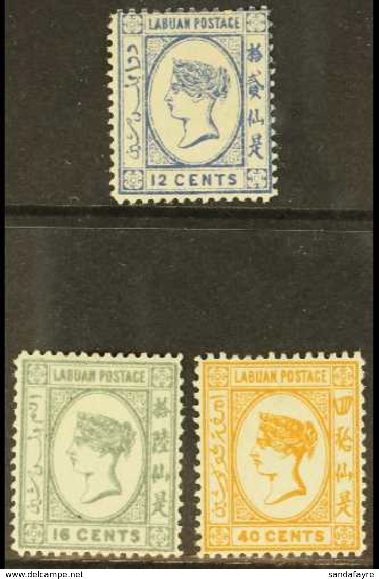 1894  Litho 12c, 16c And 40c, SG 55/57, Fine Mint. (3 Stamps) For More Images, Please Visit Http://www.sandafayre.com/it - Noord Borneo (...-1963)