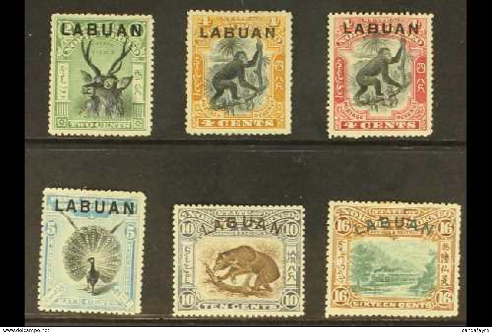 1900-02  Pictorials With New Colours Set, SG 111/116, Mainly Good To Fine Mint, The 4c. Yellow-brown Without Gum. (6 Sta - Borneo Del Nord (...-1963)