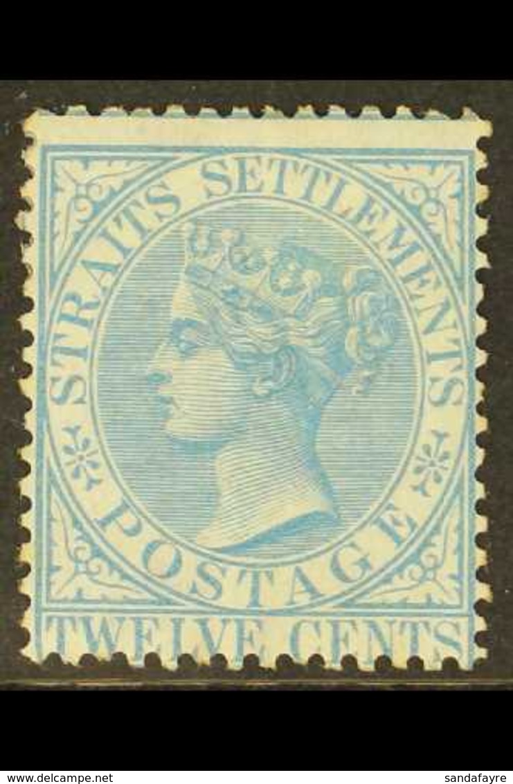 1867-72  12c. Ultramarine, SG 15a, Mint With Good Colour And Large Part Original Gum. For More Images, Please Visit Http - Straits Settlements