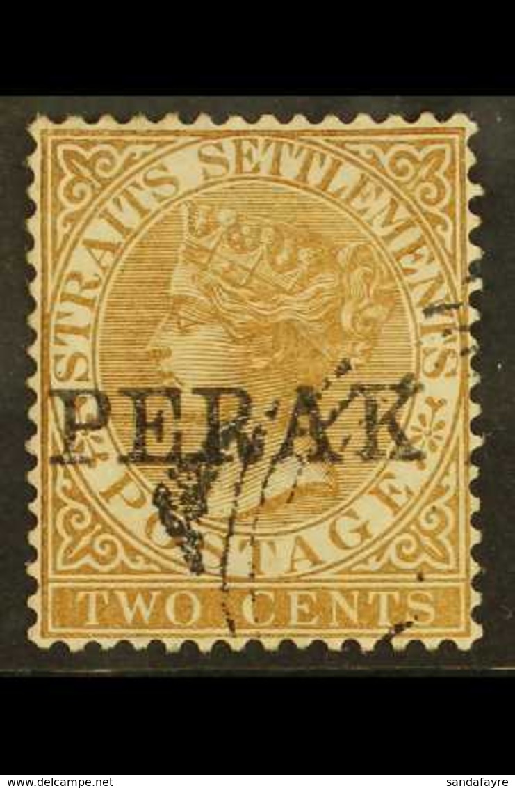 PERAK  1880  2c Brown, Wmk CC, Ovptd PERAK, SG 5, Very Fine Used. For More Images, Please Visit Http://www.sandafayre.co - Altri & Non Classificati