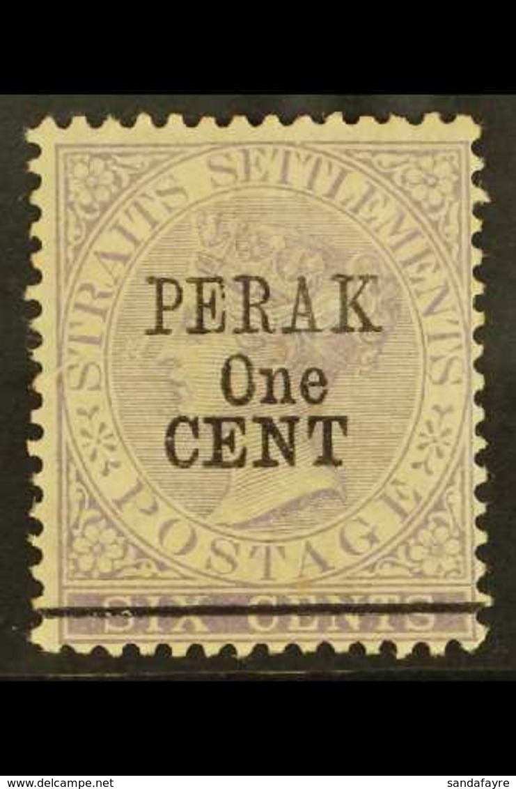 PERAK  1891 1c On 6c Lilac, SG 46, Very Fine And Fresh Mint. For More Images, Please Visit Http://www.sandafayre.com/ite - Autres & Non Classés