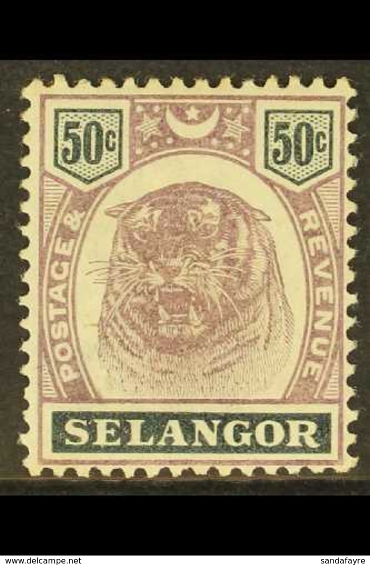 SELANGOR  1896 50c Dull Purple And Greenish Black, SG 59, Fine Mint. For More Images, Please Visit Http://www.sandafayre - Altri & Non Classificati