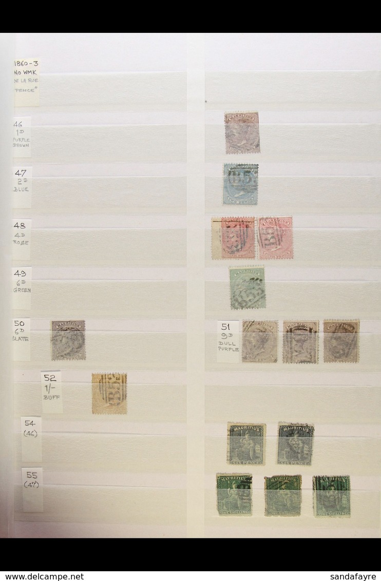 1860-1958 USED RANGES ON STOCK PAGES CAT £5000+  Some Mixed Condition (QV) And Duplication But Many Stamps Fine And Fres - Mauritius (...-1967)