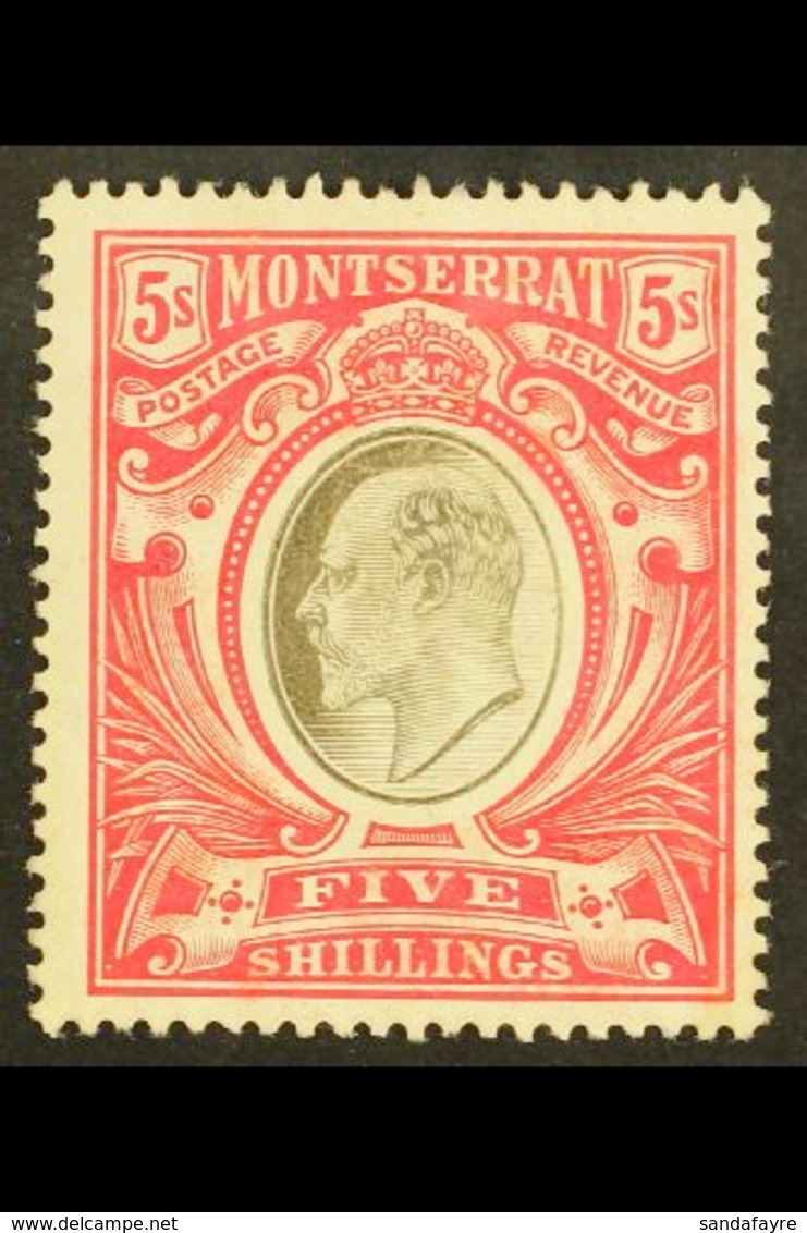 1904-08  KEVII 5s Black And Red, Wmk Mult Crown CA, SG 33, Very Fine Mint. For More Images, Please Visit Http://www.sand - Montserrat