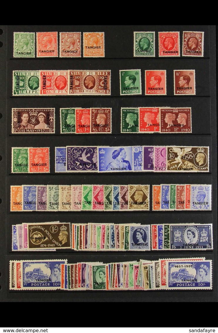 TANGIERS  1927-57 FINE MINT COLLECTION Presented On A Stock Page That Includes A Complete KGV & KEVIII Range, KGVI Range - Other & Unclassified