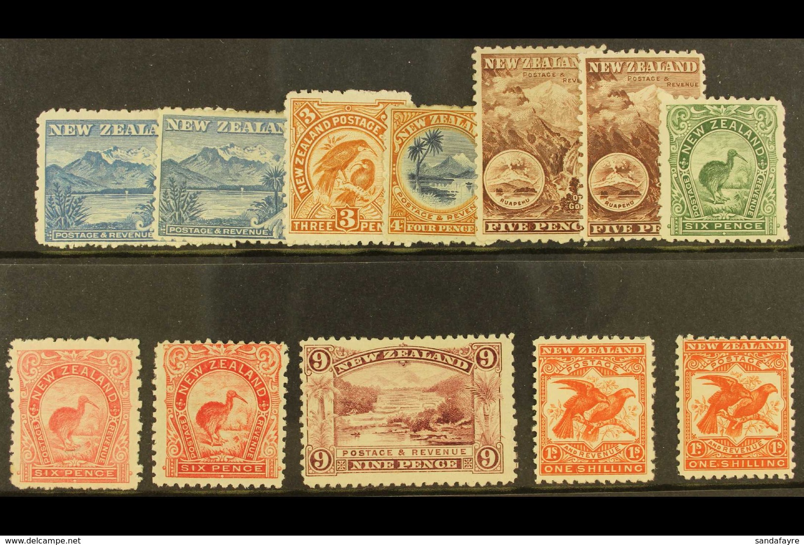 1899-03  Pictorials No Watermark Perf 11 Range Of Values To 1s (missing The 8d Only) With 2½d Blues (both Shades SG 260/ - Altri & Non Classificati