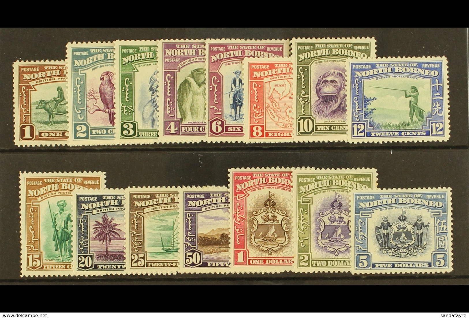 1939  Pictorial Set Complete, SG 303/17, Very Fine And Fresh Mint. Scarce Set. (`5 Stamps) For More Images, Please Visit - Bornéo Du Nord (...-1963)