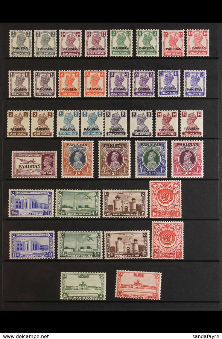 1947-57 MINT COLLECTION  Presented On Stock Pages That Includes 1947 KGVI Opt'd Set To 10r, 1948-57 Pictorial Range With - Pakistan