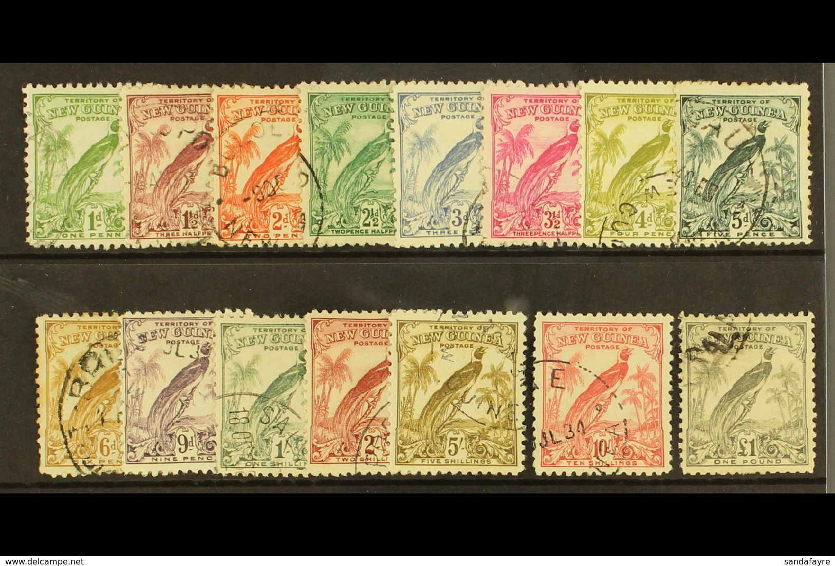 1932  10th Anniv Set (without Dates),  SG 177/89,  Fine And Fresh Used. (15 Stamps) For More Images, Please Visit Http:/ - Papua Nuova Guinea