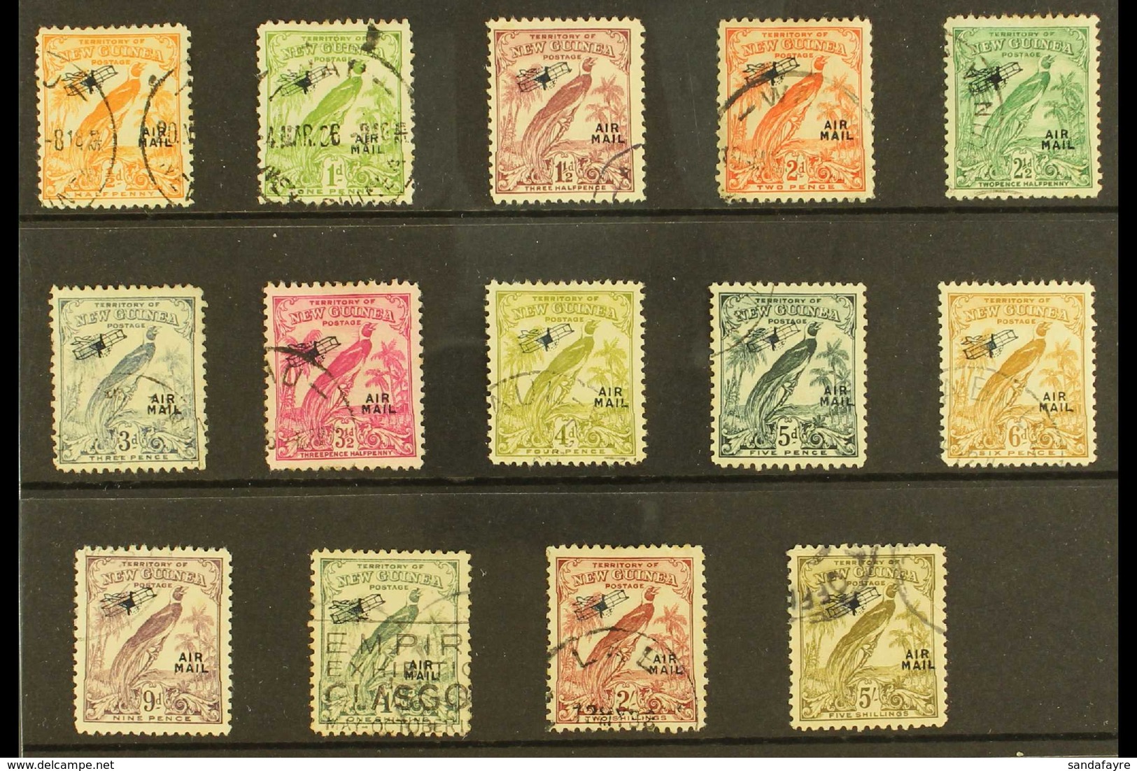 1932-34  AIR Set To 5s, SG 190/201, Good To Fine Used. (14 Stamps) For More Images, Please Visit Http://www.sandafayre.c - Papua-Neuguinea