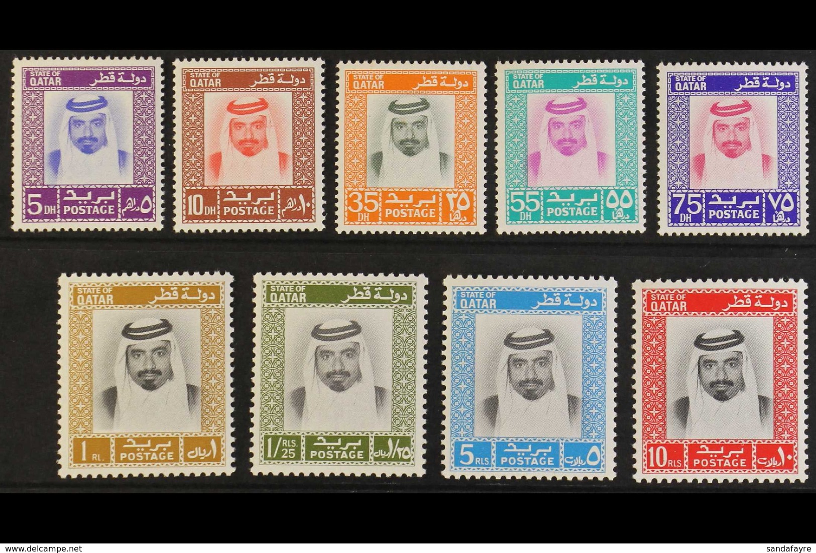 1972  Sheikh Complete Set, SG 402/10, Fine Never Hinged Mint, Fresh. (9 Stamps) For More Images, Please Visit Http://www - Qatar