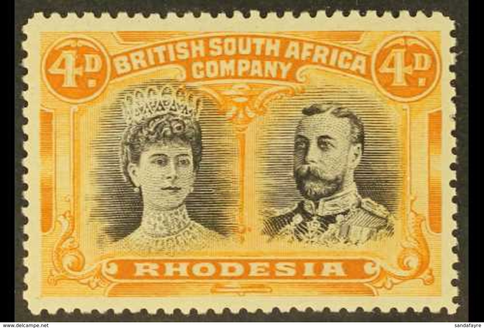 1910-13  4d Brown-purple & Orange, Double Head, SG 139, Fine Mint. For More Images, Please Visit Http://www.sandafayre.c - Altri & Non Classificati