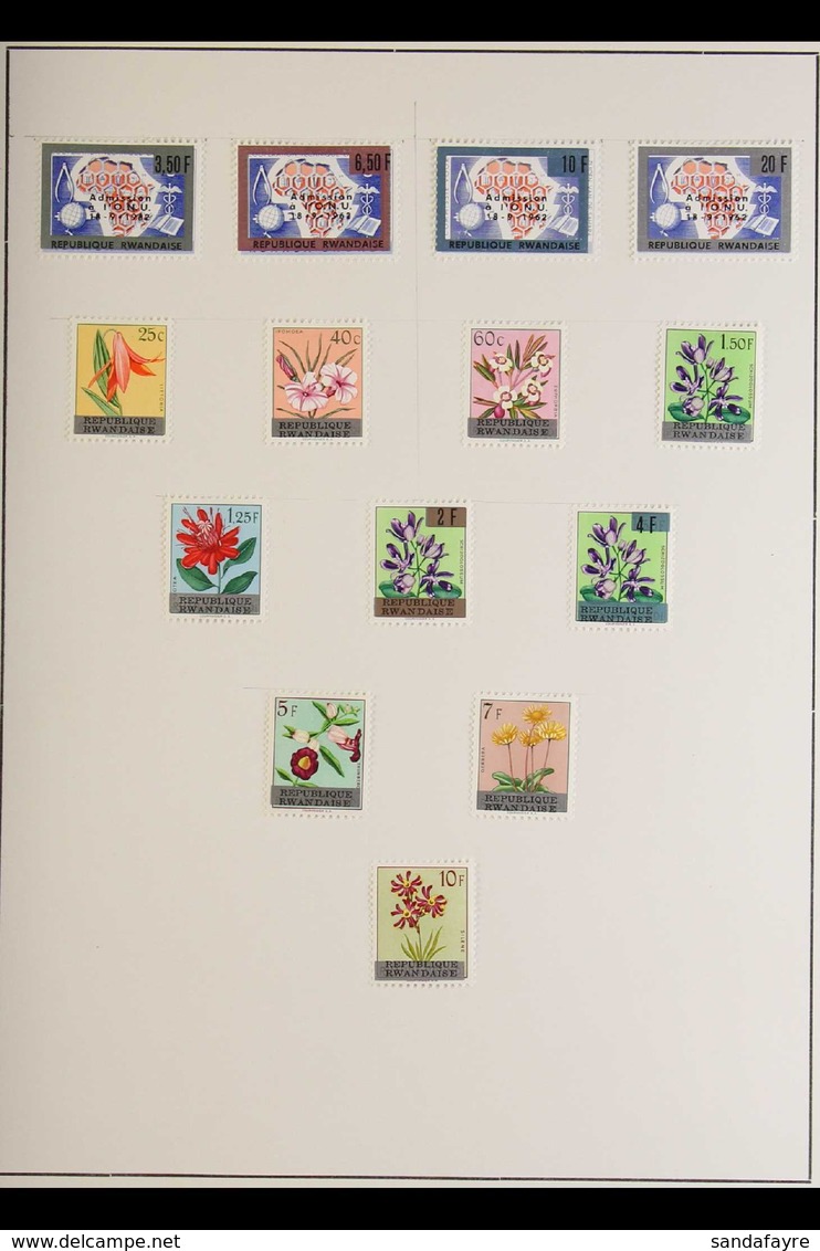 1962-65 ATTRACTIVE COLLECTION  Of Fine Mint Stamps And Covers Displayed On Album Pages, Includes 1963 Flowers Opt Set, 1 - Altri & Non Classificati