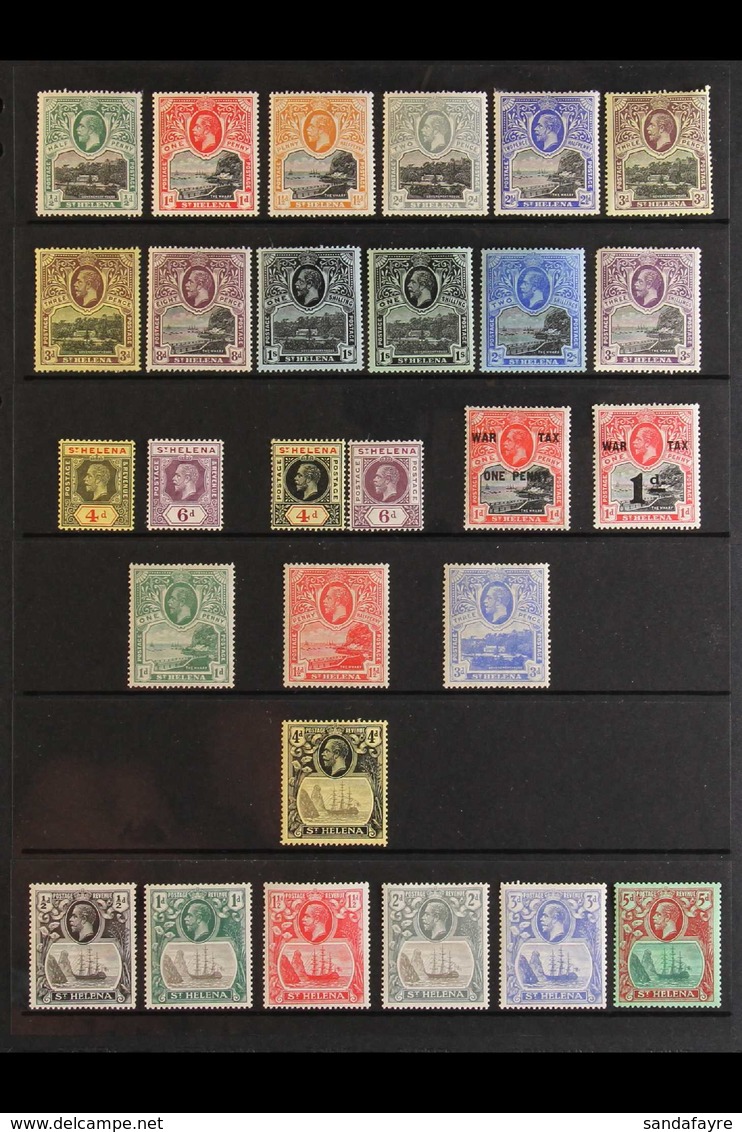 1912-35 MINT KGV COLLECTION.  An Attractive Collection Presented On A Pair Of Stock Pages That Includes The 1912-16 Comp - Isola Di Sant'Elena