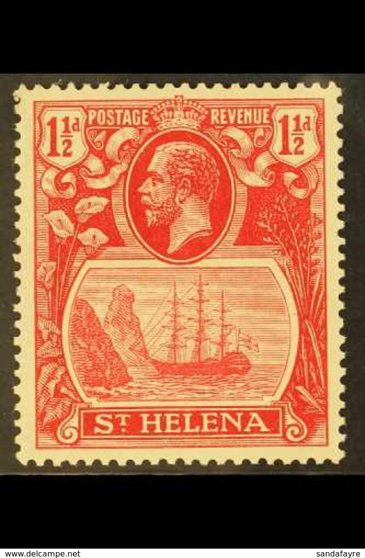 1922-37  1½d Deep Carmine-red, SG 99f, Fine Mint With Lovely Rich Colour, Usual Brownish Gum. For More Images, Please Vi - Isola Di Sant'Elena