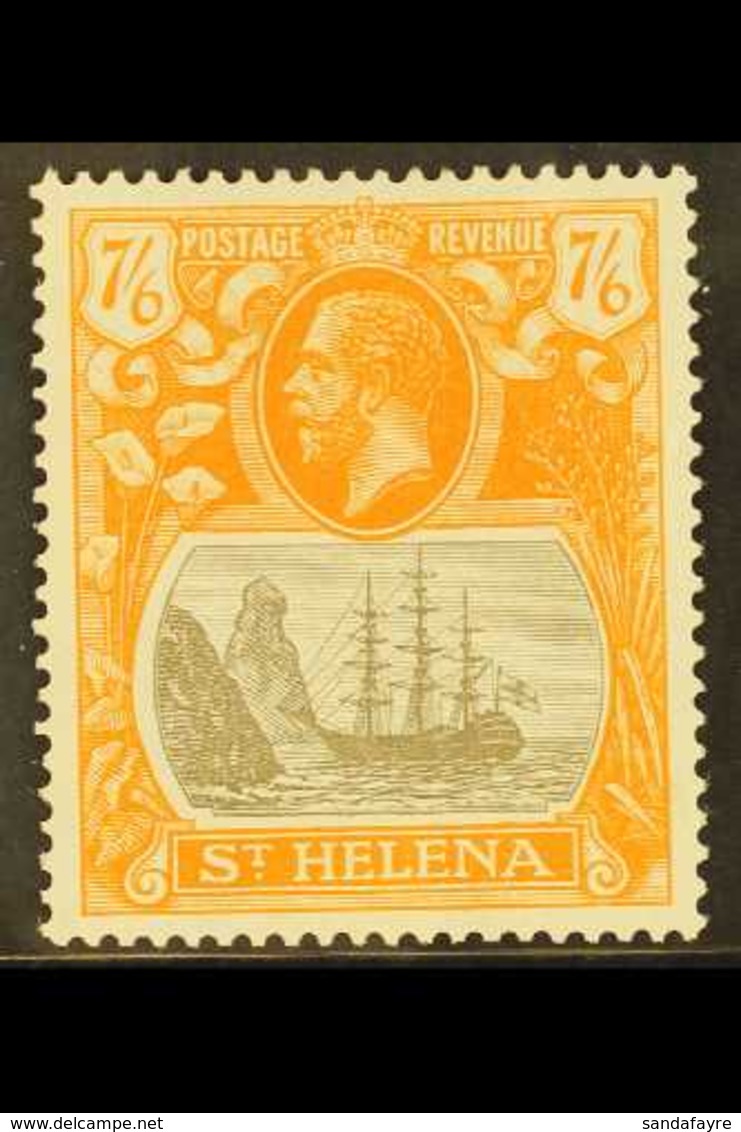 1922-37  7s6d Grey Brown & Yellow Orange, SG 111, Very Fine Mint For More Images, Please Visit Http://www.sandafayre.com - St. Helena