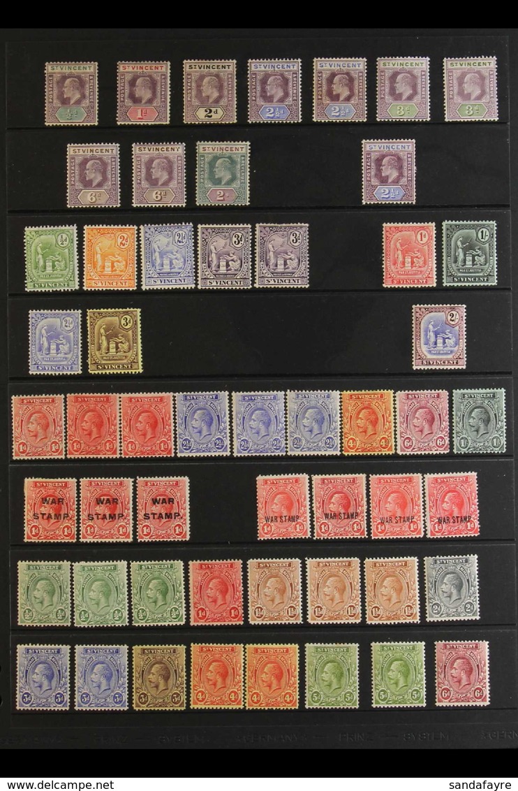 1902-1952 FINE MINT COLLECTION  Presented On Stock Pages With KEVII Ranges To 2s, KGV Ranges To 2s, 1935 Jubilee Set, KG - St.Vincent (...-1979)