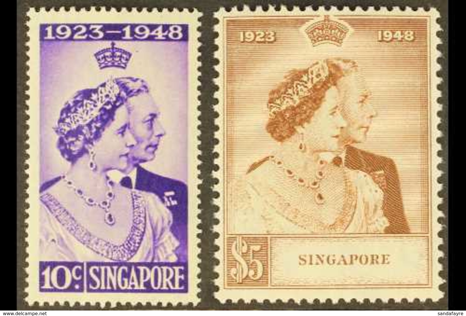 1948  Royal Silver Wedding Set, SG 31/32, Never Hinged Mint (2 Stamps) For More Images, Please Visit Http://www.sandafay - Singapore (...-1959)