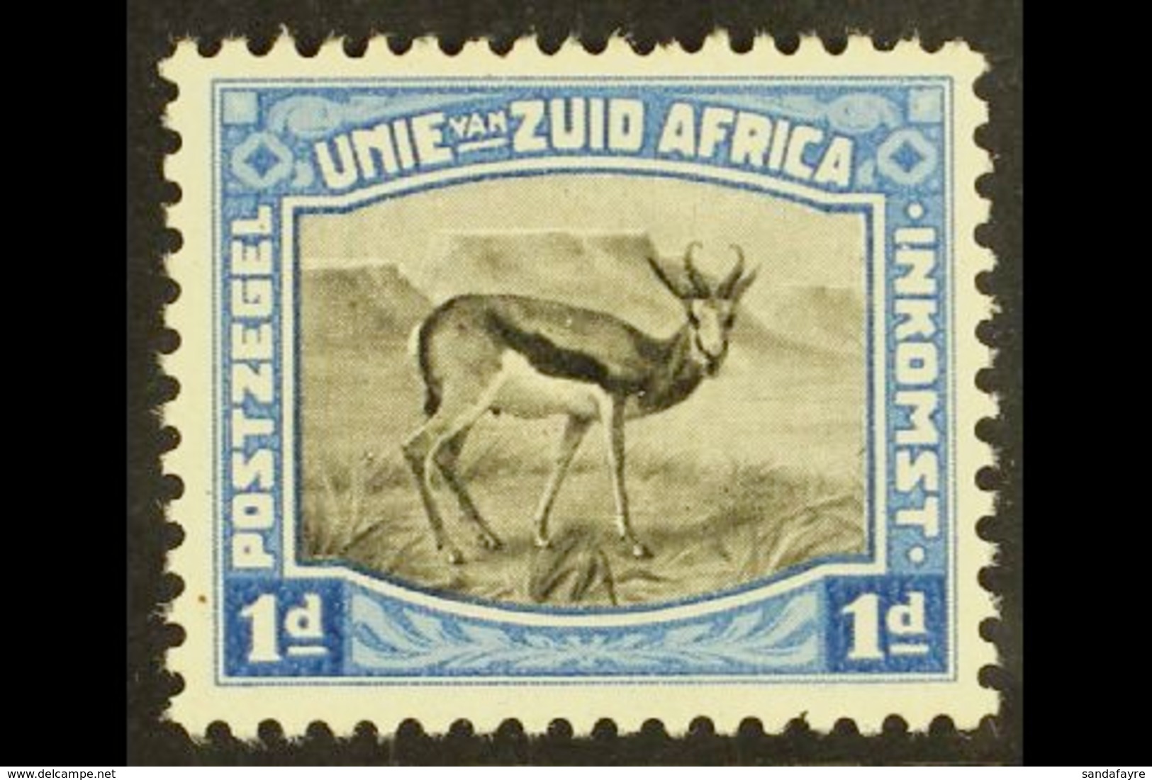 1923  HARRISON ESSAY In Black & Blue, Screened Design, Mint, Small Gum Thin. For More Images, Please Visit Http://www.sa - Ohne Zuordnung