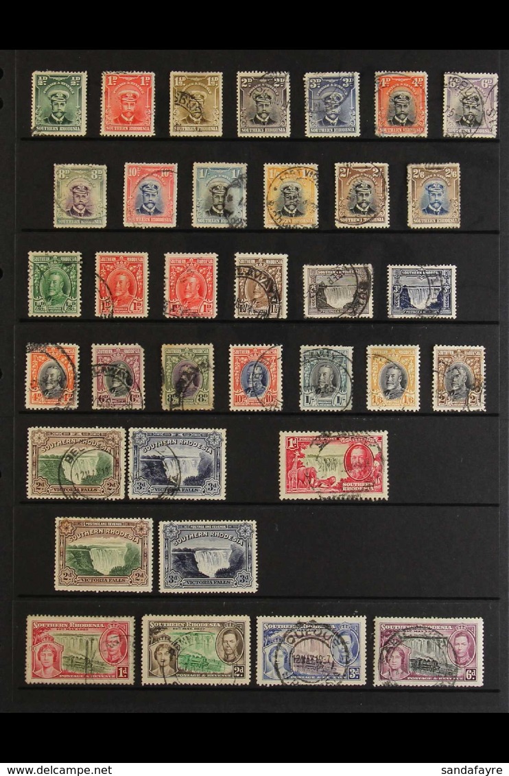 1924-64 ALL DIFFERENT USED COLLECTION.  An All Different Used Collection Presented On Stock Pages With 1924-29 Admiral S - Zuid-Rhodesië (...-1964)