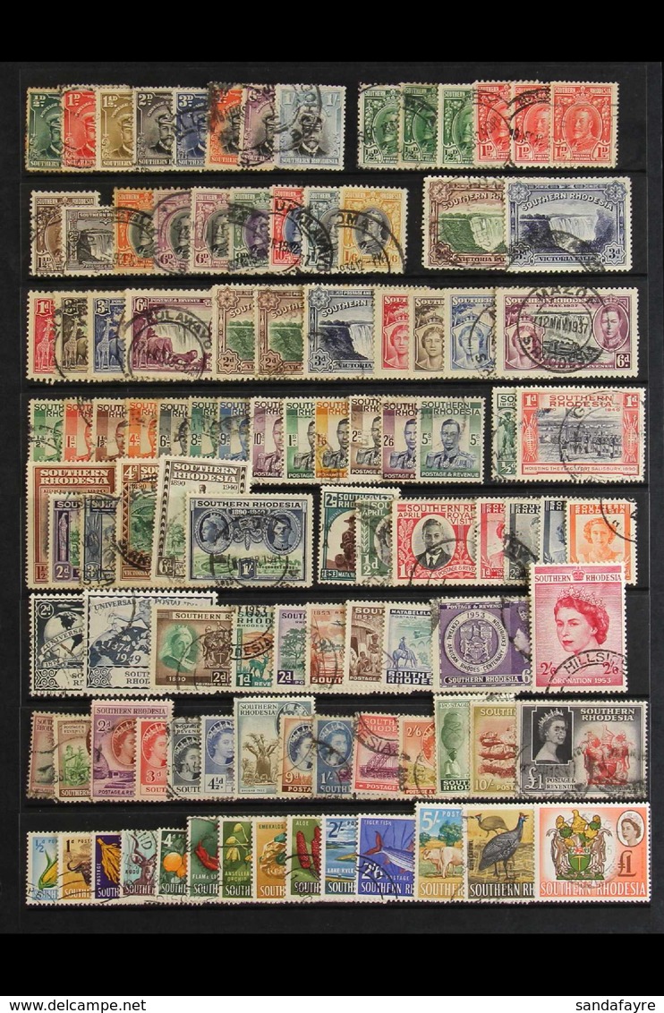 1924-64 FINE USED COLLECTION  Presented On A Stock Page & Includes Amongst Others, KGV 1924 To 1s, 1931-37 To 1s6d, 1935 - Rhodesia Del Sud (...-1964)