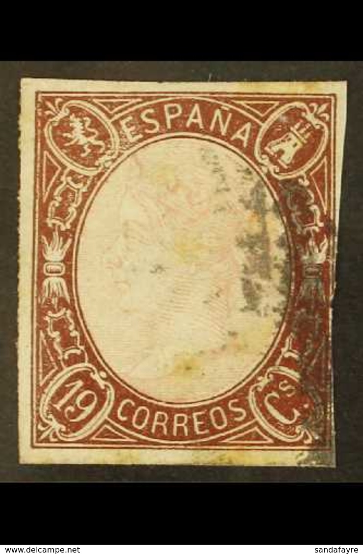 1865  19Cs Rose & Brown, SG 83, Mi 64 IMPERF, Used With Three Clear Margins, Into At Right, Some Small Fault On This Sca - Altri & Non Classificati