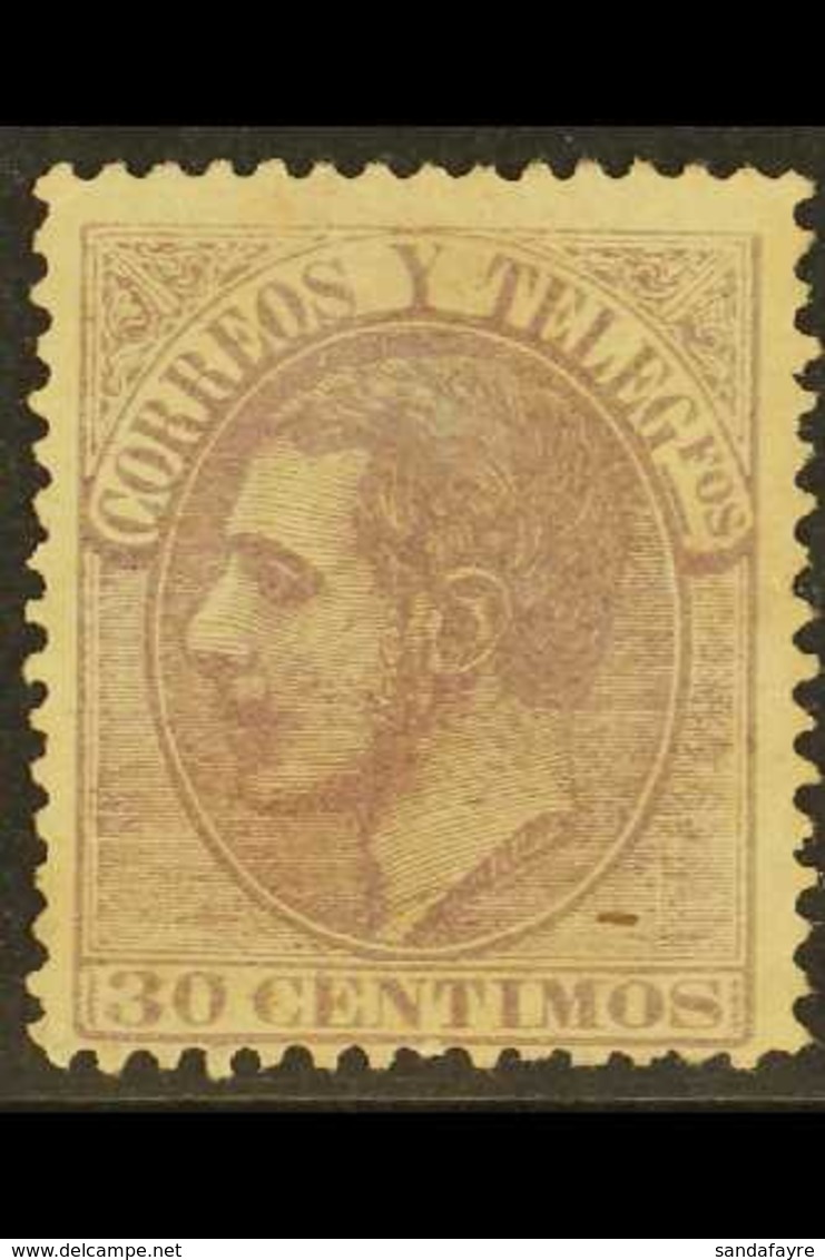 1882  30c Mauve Alphonso XII, SG 274 Or Michel 187, Very Fine Unused Without Gum. For More Images, Please Visit Http://w - Altri & Non Classificati