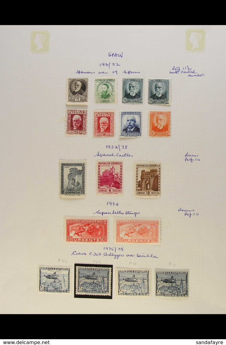 1931 - 1938 ISSUES OF THE REPUBLIC  Superb Mint And Used Collection With Many Complete Sets, Better Items And Varieties  - Andere & Zonder Classificatie