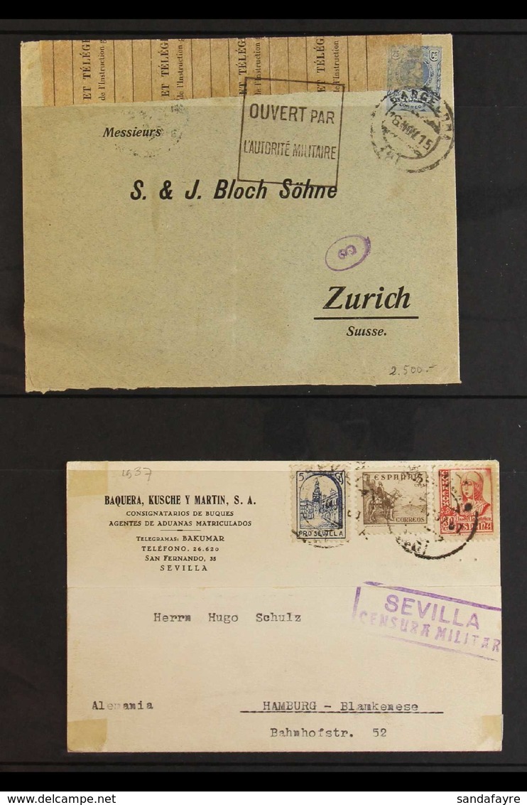 CENSORED COVERS 1915-45  Wonderful Collection With A Lovely Range Of Cachets And Specially Selected For Great Frankings, - Sonstige & Ohne Zuordnung