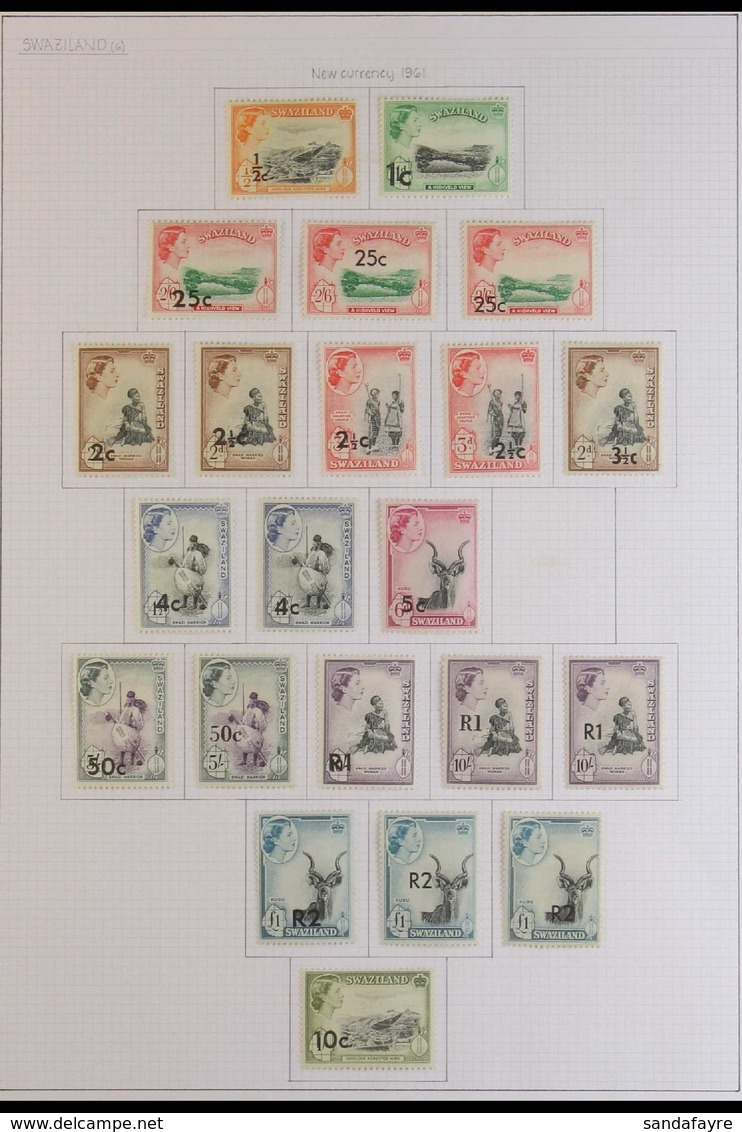 1935-1969 VERY FINE MINT COLLECTION  With A COMPLETE BASIC RUN From 1935 Jubilee Set Through To 1969 Definitives Set, SG - Swaziland (...-1967)