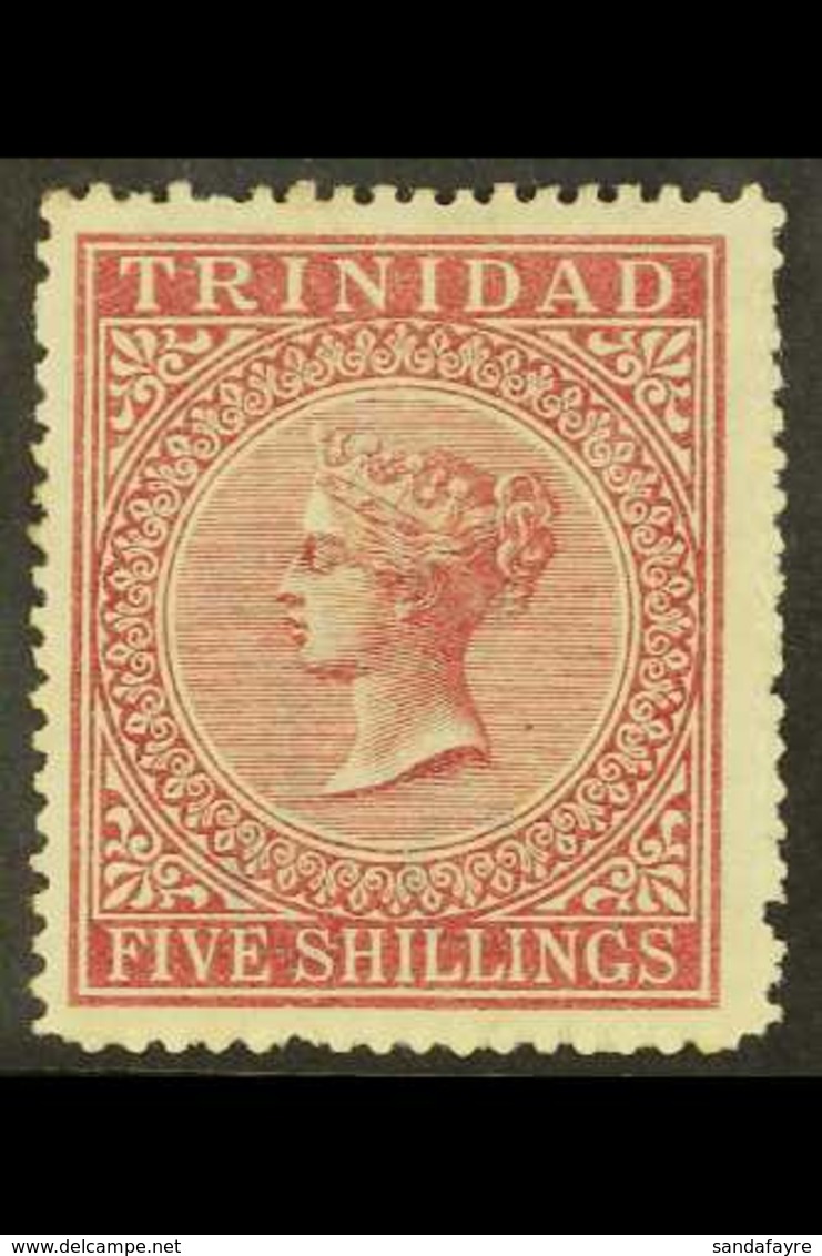 1869  5s Rose-lake, CC Wmk, SG 87, Fine Mint For More Images, Please Visit Http://www.sandafayre.com/itemdetails.aspx?s= - Trinidad En Tobago (...-1961)
