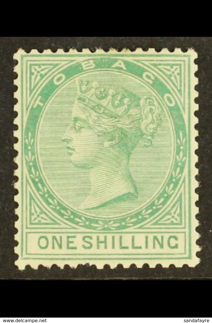 1879  1s Green, Wmk Crown CC, SG 4, Mint/unused, Pulled Perf, At Base, Fresh Looking Spacefiller, Cat.£400. For More Ima - Trindad & Tobago (...-1961)