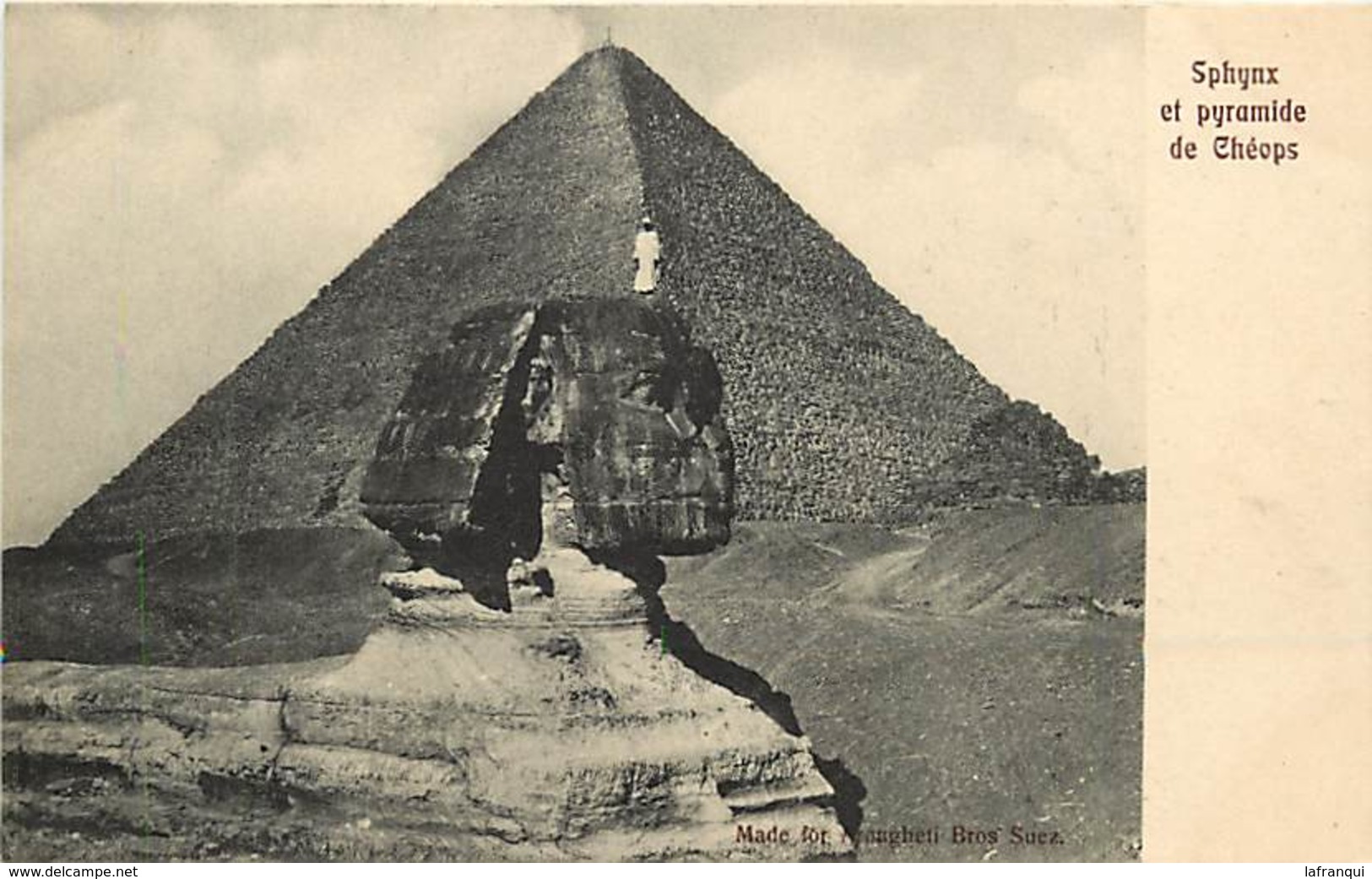 Pays Div : Ref M224- Egypte - Egypt - Sphynx - Sphinx Et Pyramide De Cheops  - Carte Bon Etat  - - Sphynx