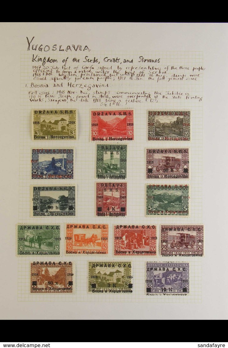 1917 - 1920 KINGDOM OF SERBS, CROATS AND SLOVENES  Interesting Mint And Used Range Including Covers With 1918 Set, Issue - Andere & Zonder Classificatie