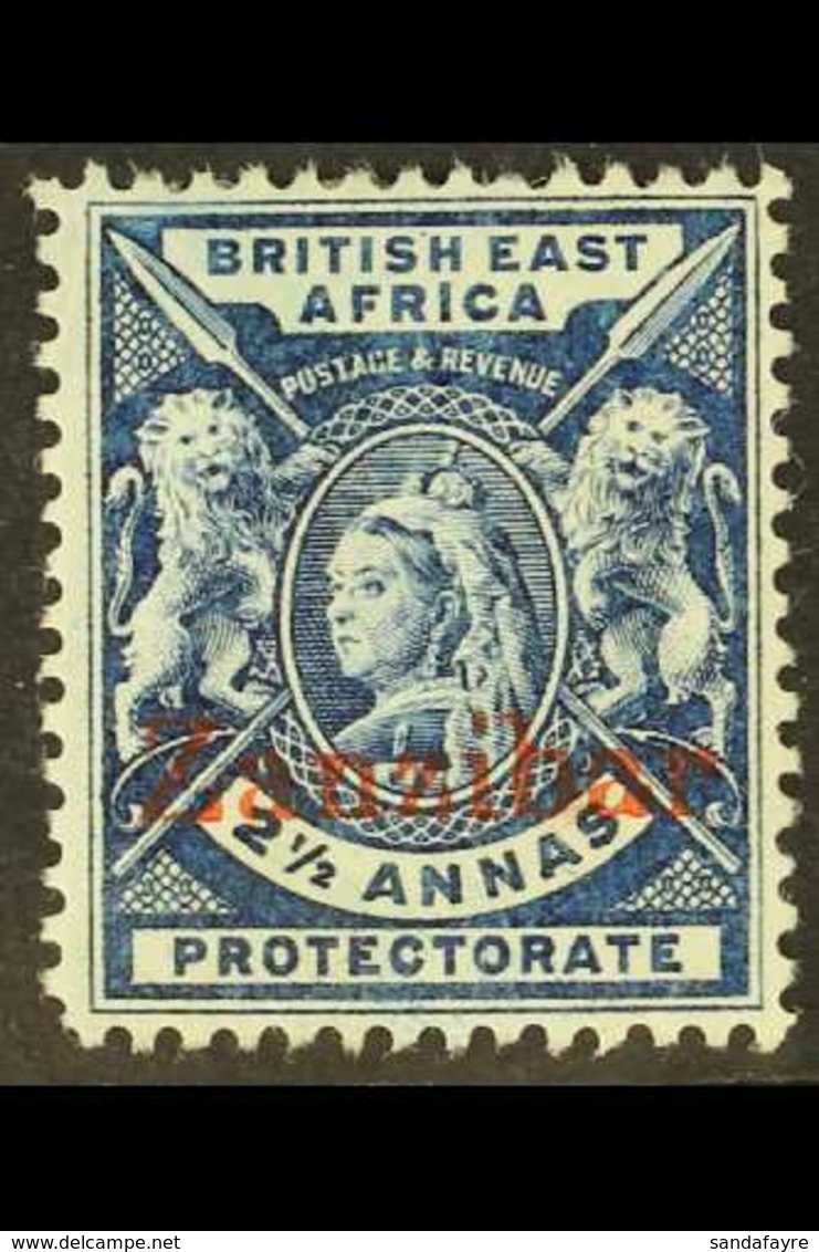 1896  2½a Deep Blue "Zanzibar" Overprint, SG 43, Fine Mint, Very Fresh. For More Images, Please Visit Http://www.sandafa - Zanzibar (...-1963)