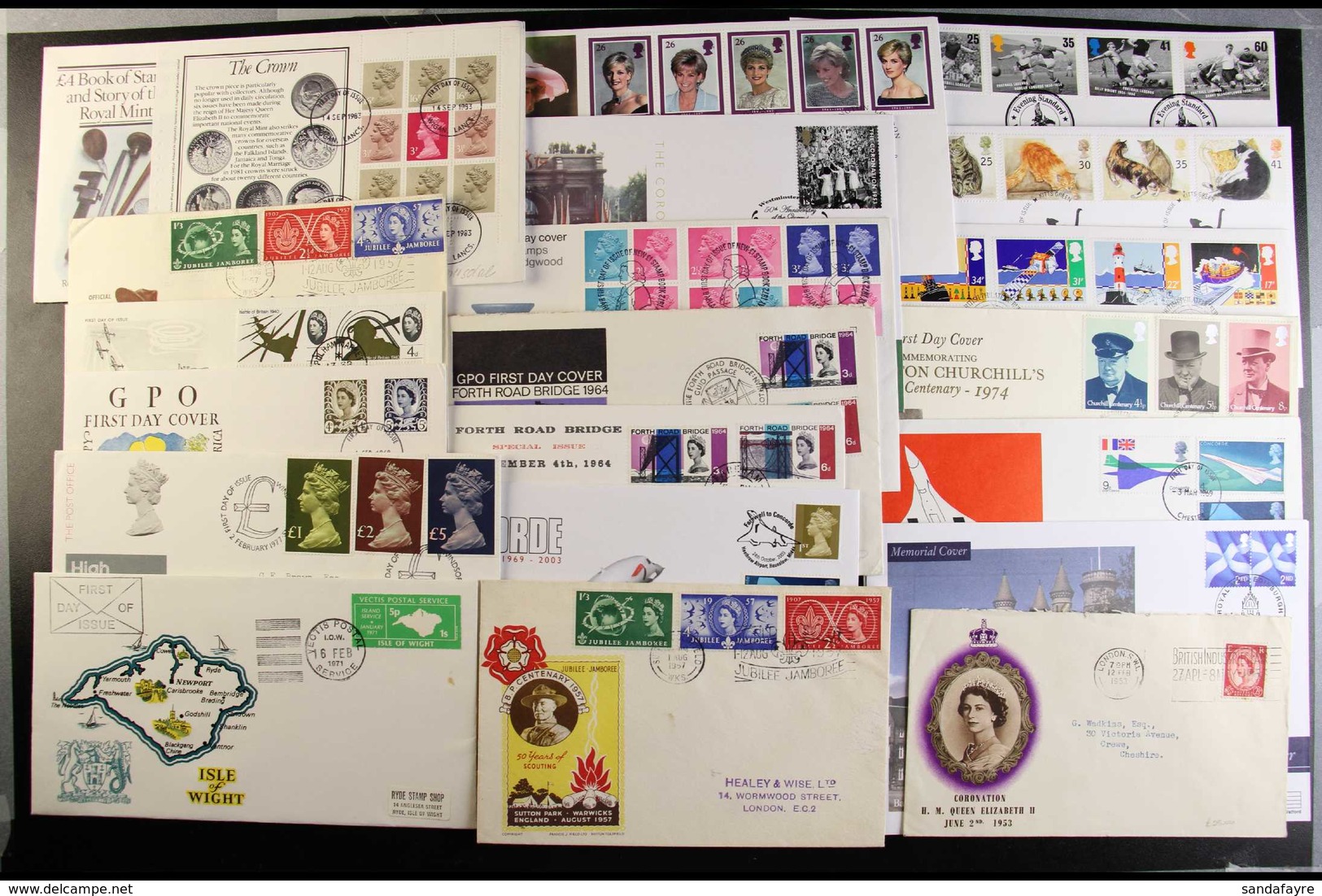 1953-2003 FIRST DAY COVERS.  COLLECTION/ACCUMULATION Of Illustrated FDC's In A Large Box With Only Little Duplication Se - Andere & Zonder Classificatie