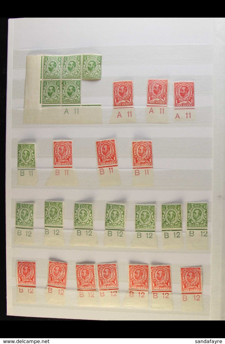 KGV CONTROLS  Interesting Collection Including Downey Heads With Mint Singles Of 1d "A 11" And Redrawn ½d & 1d "B 12", A - Non Classificati