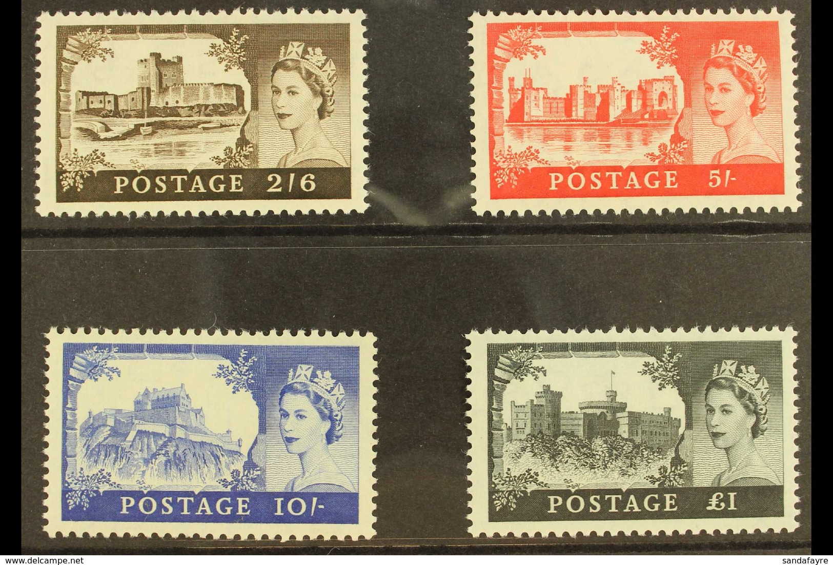 1958  1st De La Rue Castles Set Complete, SG 536a/39a, Never Hinged Mint (4 Stamps) For More Images, Please Visit Http:/ - Altri & Non Classificati