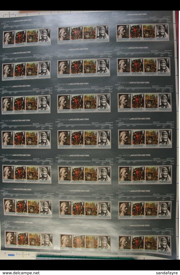 2008  PRESS SHEET PZ005  A Complete Sheet Of 16 Uncut Miniature Sheets Of The Houses Of Lancaster Mini Sheet Issue, SG M - Altri & Non Classificati